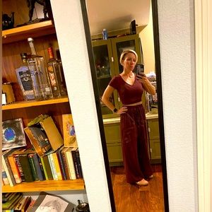 CIDER wide leg and short sleeve pant suit/leisure wear